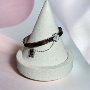 LV Upcycled Stamped Bangle Bracelet
